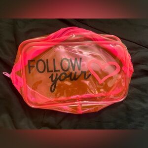 Pink Transparent Makeup Bag